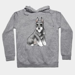 Dog - Miniature Schnauzer - Salt and Pepper Cropped Hoodie